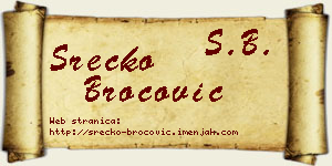 Srećko Broćović vizit kartica